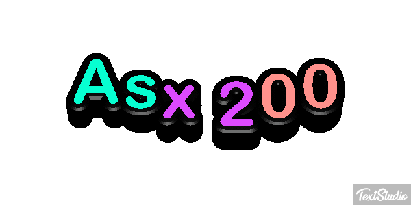 Asx 200 Efekt tekstowy