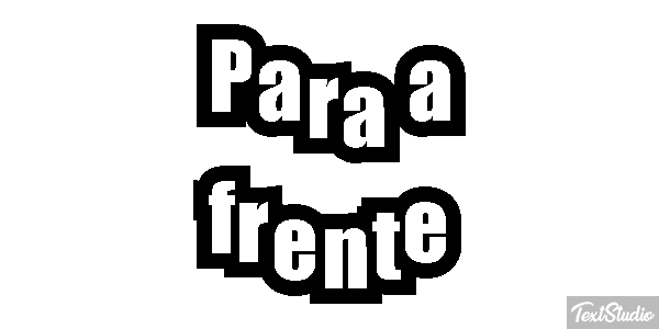 Para a frente Efeito do texto