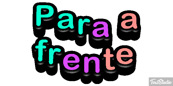 Para a frente Efeito do texto