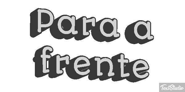 Para a frente Efeito do texto