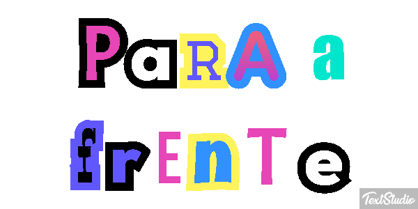 Para a frente Efeito do texto