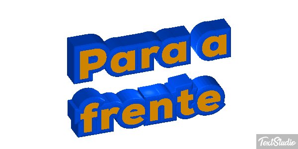 Para a frente Efeito do texto