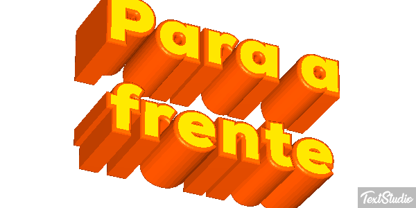Para a frente Efeito do texto