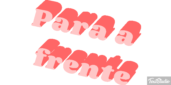 Para a frente Efeito do texto