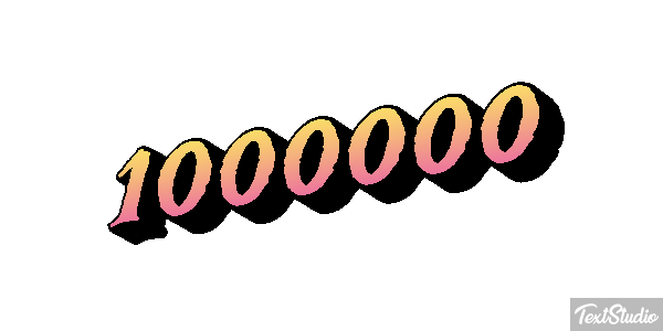 1000000 Efecto de texto