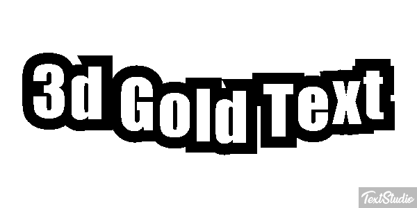 3d Gold Text Effetto testo