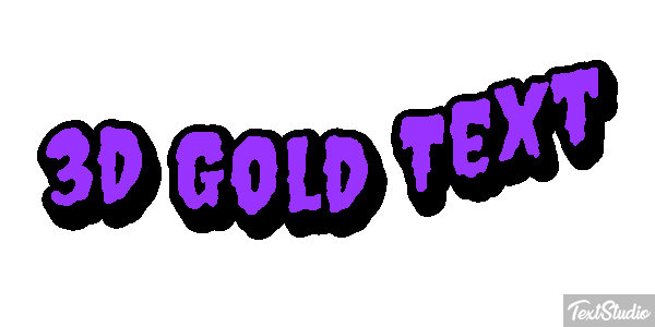 3d Gold Text Effetto testo