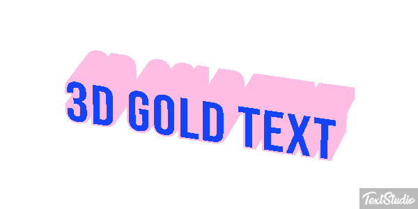 3d Gold Text Effetto testo