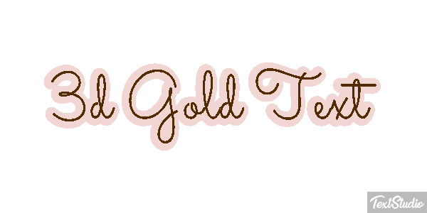3d Gold Text Effetto testo