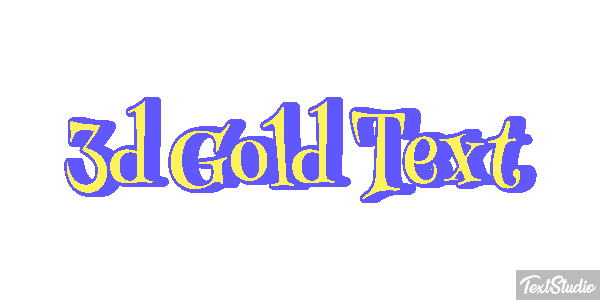 3d Gold Text Effetto testo