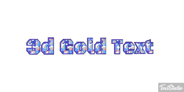 3d Gold Text Effetto testo