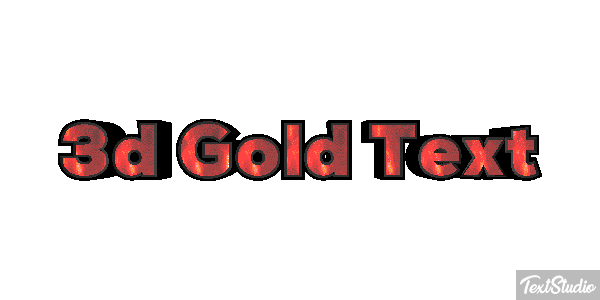 3d Gold Text Effetto testo