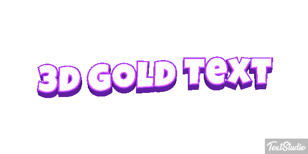 3d Gold Text Effetto testo