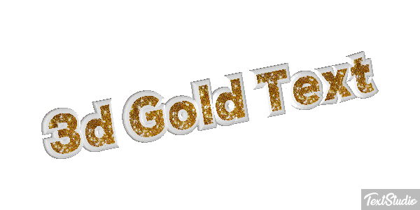 3d Gold Text Effetto testo