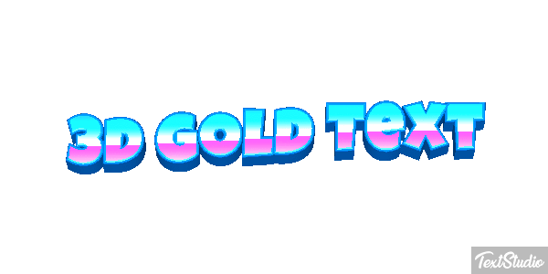 3d Gold Text Effetto testo