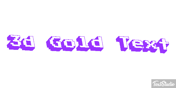 3d Gold Text Effetto testo