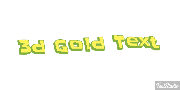 3d Gold Text Effetto testo