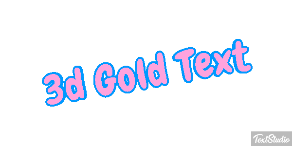 3d Gold Text Effetto testo