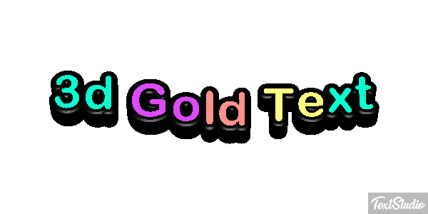 3d Gold Text Effetto testo