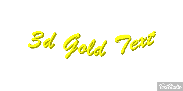 3d Gold Text Effetto testo
