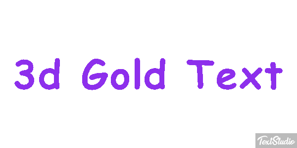 3d Gold Text Effetto testo