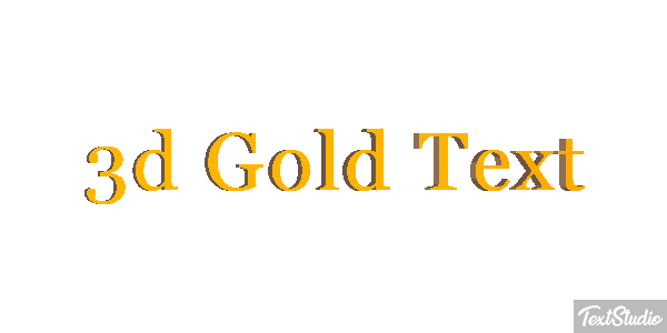 3d Gold Text Effetto testo