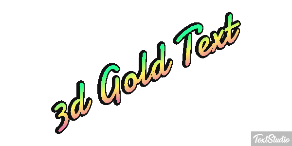 3d Gold Text Effetto testo