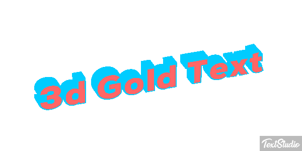3d Gold Text Effetto testo