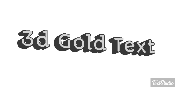 3d Gold Text Effetto testo