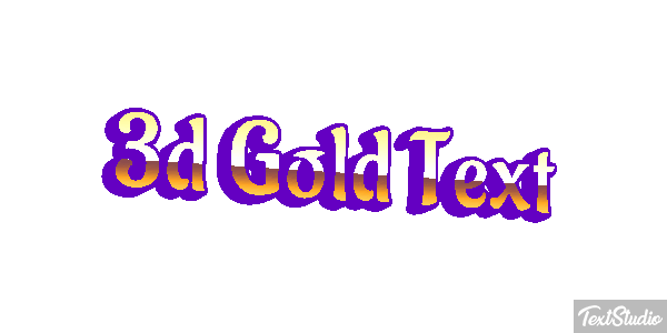 3d Gold Text Effetto testo