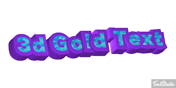3d Gold Text Effetto testo