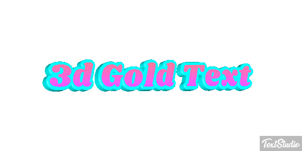 3d Gold Text Effetto testo