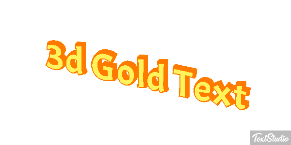 3d Gold Text Effetto testo