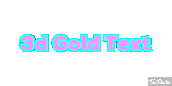 3d Gold Text Effetto testo