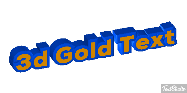 3d Gold Text Effetto testo