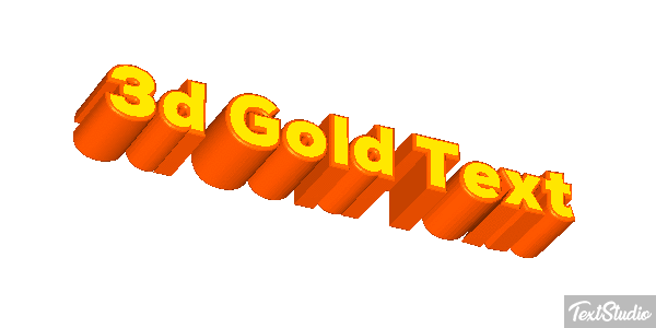 3d Gold Text Effetto testo