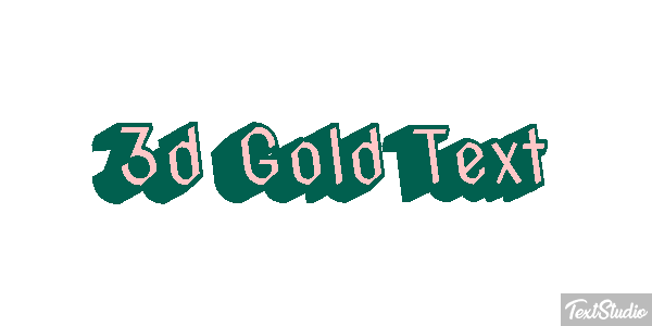 3d Gold Text Effetto testo