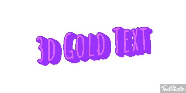 3d Gold Text Effetto testo