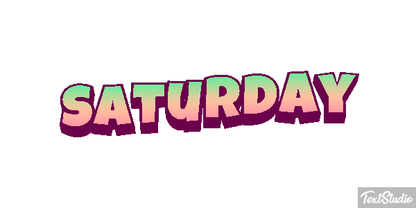 Saturday Effetto testo