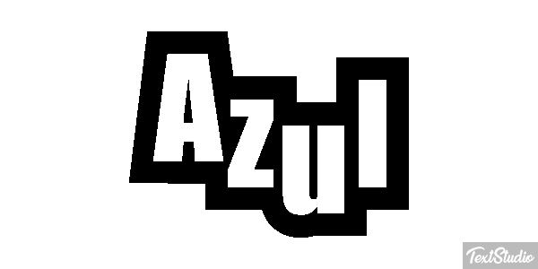 Azul Text effect
