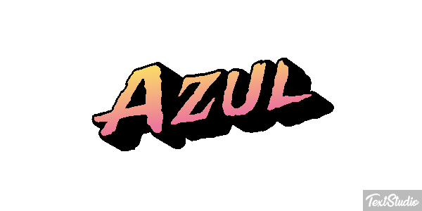 Azul Text effect
