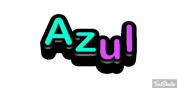 Azul Text effect