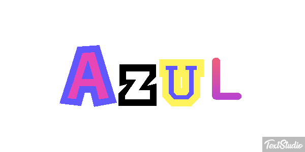 Azul Text effect