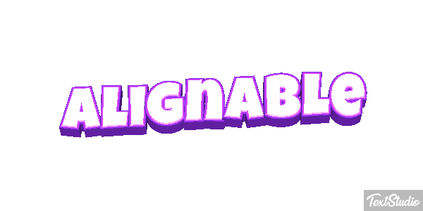 Alignable Metin efekti