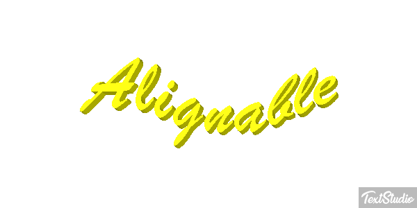 Alignable Metin efekti