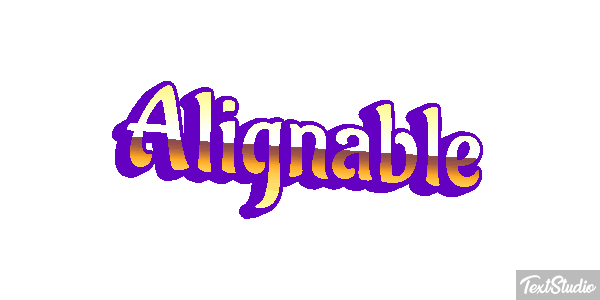 Alignable Metin efekti