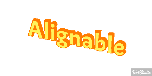 Alignable Metin efekti