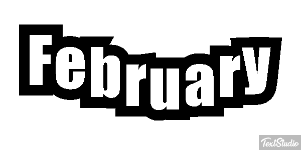 February Texteffekt