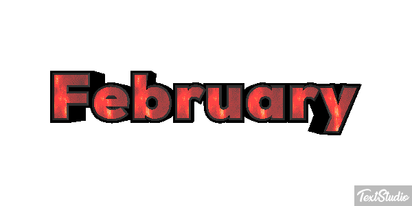 February Texteffekt