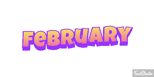 February Texteffekt